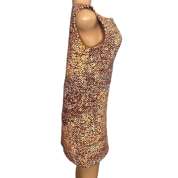 Just Cavalli Multicolor Canvas Plunge Neck Shift Dress - Picture 5 of 9